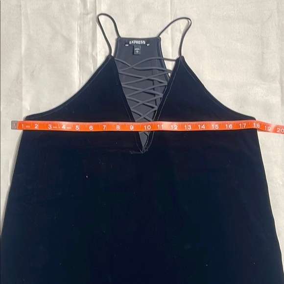 EXPRESS Elegant Black Criss Cross Velvet Top - Picture 7 of 10
